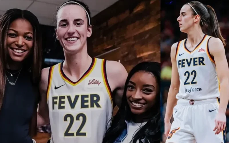 You are currently viewing Simone Biles & Gabby Thomas Unite with Caitlin Clark at Indiana Fever Game