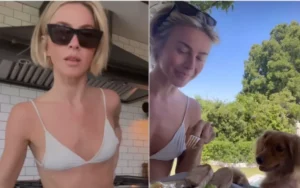 Read more about the article Julianne Hough Sizzles in a Tiny White Bikini While Cooking and Jokes About the Tradwife Trend